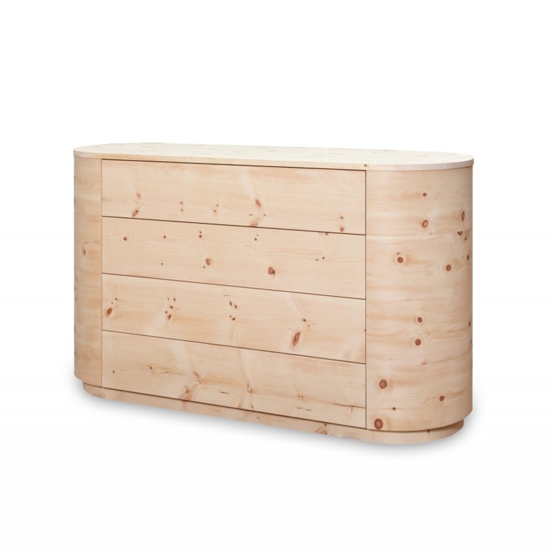 Swiss stone pine chest of drawers Elegant 1000