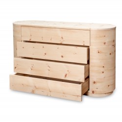 Swiss stone pine chest of drawers Elegant 1000