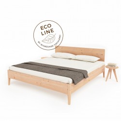 Das Zirbenbett Eco Natur aus luftgetrocknetem Zirbenholz aus Österreich - metallfreie Verarbeitung mit vier Zirbenholzfüßen