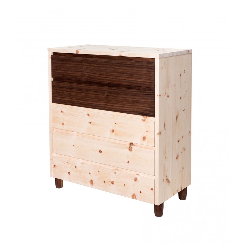 Swiss stone pine chest of drawers Walnut