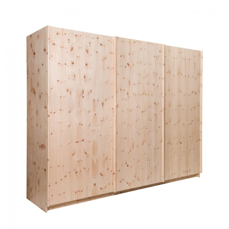Arvenholzschrank aus luftgetrocknetem Zirbenholz dreitürig
